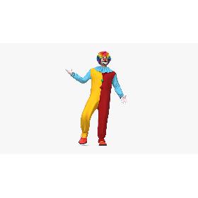 Funny Clown Costume Standing Pose Fur 3D model
